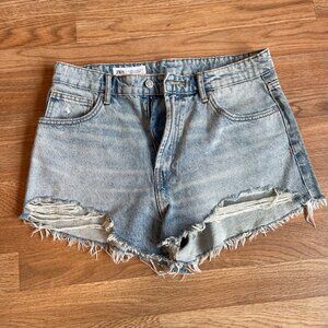 Zara High Waisted Jean Shorts- Never Worn